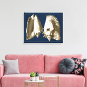 Sepia Conch Seashells Leinwanddruck (Insitu (Wohnzimmer))