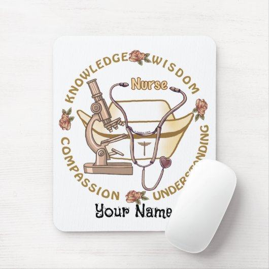 Sepia coole Krankenschwester Mousepad (Mit Mouse)