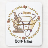 Sepia coole Krankenschwester Mousepad (Vorne)