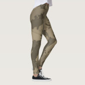 Sepia Country Girl Fishing Camouflage Muster Leggings (Rechts)
