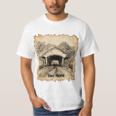 Sepia Covered Bridge T - Shirt (Vorderseite)