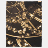 Sepia Crystal Chandelier Fleecedecke (Vorderseite)