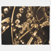 Sepia Crystal Chandelier Fleecedecke (Vorderseite (Horizontal))