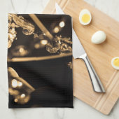 Sepia Crystal Chandelier Geschirrtuch (Viertel Falte)