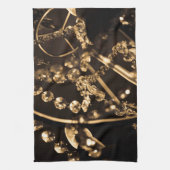 Sepia Crystal Chandelier Geschirrtuch (Vertikal)