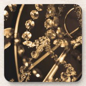 Sepia Crystal Chandelier Getränkeuntersetzer (Vorderseite)