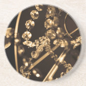 Sepia Crystal Chandelier Getränkeuntersetzer (Vorne)