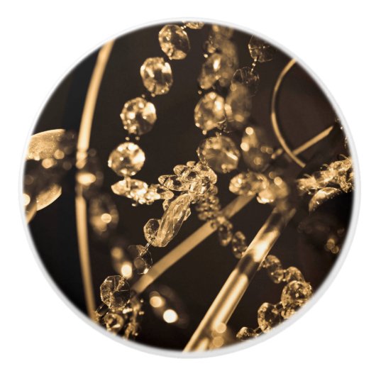 Sepia Crystals Keramikknauf (Vorderseite)