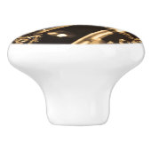 Sepia Crystals Keramikknauf (Seitenansicht)