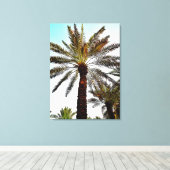 Sepia Date Tree Leinwanddruck (Insitu (Holzboden))