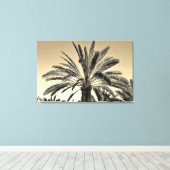 Sepia Date Trees Leinwanddruck (Insitu (Holzboden))