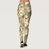 Sepia der Blume Power Leggings (Rückseite)