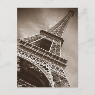 Sepia Eiffel Tower Liebe Romance Stadt Paris Postkarte