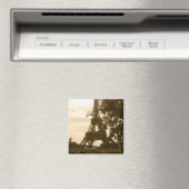 Sepia Eiffel Tower Magnet (In Situ (Geschirrspüler))