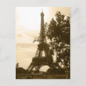Sepia Eiffel Tower Postkarte (Vorderseite)