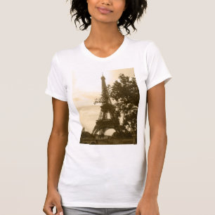 Sepia-Eiffelturm T-Shirt