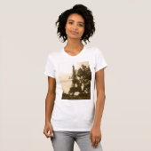 Sepia-Eiffelturm T-Shirt (Vorne ganz)