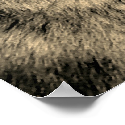 Sepia Einzigartiger Motivierend Wolf Poster (Ecke)