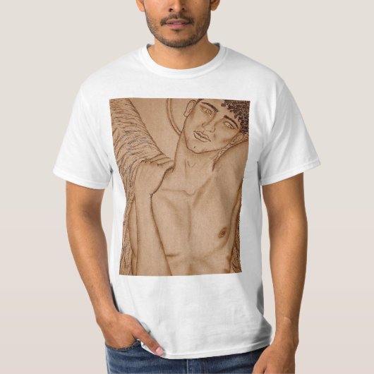 Sepia-Engels-Wert-T-Shirt T-Shirt (Vorderseite)