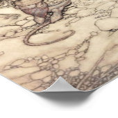 Sepia-farbene Feenkönigin mit Kreatur Poster (Ecke)