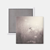 Sepia Feld der Wildblumen im Sonnenuntergang Magnet (Vorderseite/Rückseite)