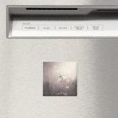 Sepia Feld der Wildblumen im Sonnenuntergang Magnet (In Situ (Geschirrspüler))