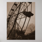 Sepia Ferris Wheel Poster (Vorne)