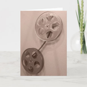 "Sepia Film Reels" Geburtskarte Karte