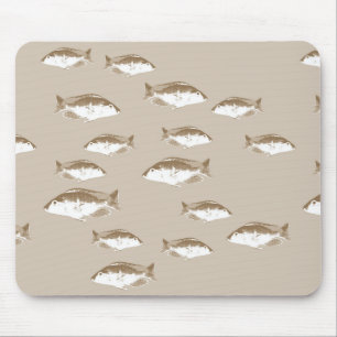 Sepia-Fisch Mousepad