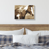Sepia Flashy Mare Leinwanddruck (Insitu (Schlafzimmer))