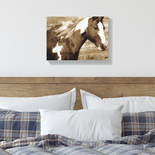 Sepia Flashy Mare Leinwanddruck (Insitu (Schlafzimmer))