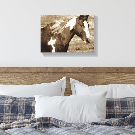 Sepia Flashy Mare Leinwanddruck (Insitu (Schlafzimmer))