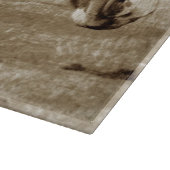 Sepia Flashy Schneidebrett (Ecke)