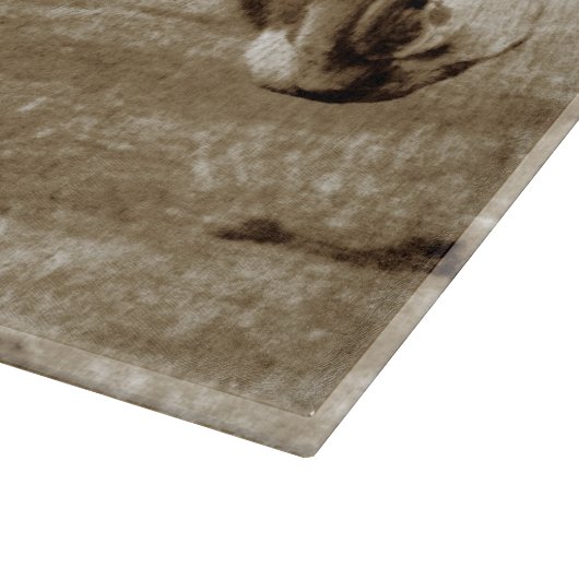 Sepia Flashy Schneidebrett (Ecke)