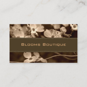 Sepia Floral Business Cards Visitenkarte
