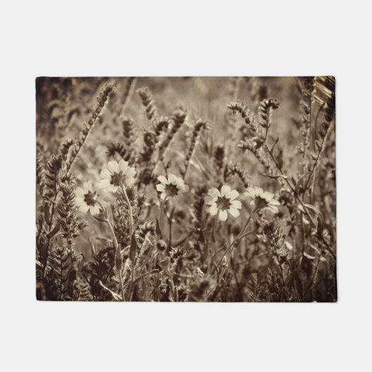 Sepia Floral Fußmatte (Vorderseite)