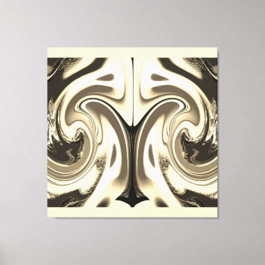Sepia Flow Art Leinwanddruck (Vorderseite)