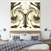 Sepia Flow Art Leinwanddruck (Insitu (Schlafzimmer))