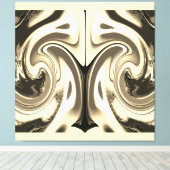 Sepia Flow Art Leinwanddruck (Insitu (Holzboden))