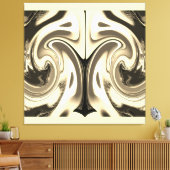 Sepia Flow Art Leinwanddruck (Insitu (Wohnzimmer))