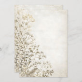 Sepia Foliage Top Fade | Rustikaler Herbst-Winter  Einladung (Vorne/Hinten)