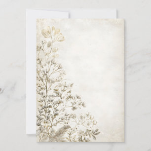 Sepia Foliage Top Fade   Rustikaler Herbst-Winter  Einladung