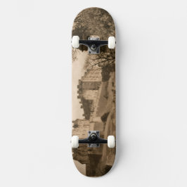 Sepia-Foto von Edinburgh Castle Skateboard