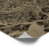 Sepia Fotografie des alten rostigen Klassikwagens Poster (Ecke)