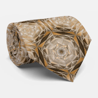Sepia geometrisches Mandala Krawatte