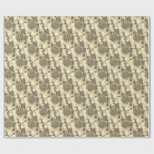 Sepia Geranium Geschenkpapier (Flach)