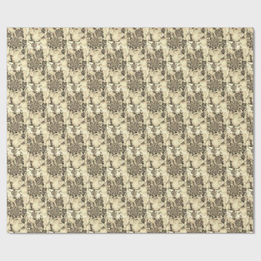 Sepia Geranium Geschenkpapier (Flach)