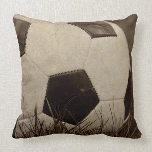 Sepia getönter Fußball Kissen