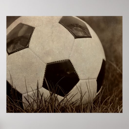 Sepia getönter Fußball Poster (Vorne)