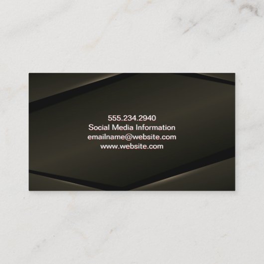 Sepia Glow Abstrakt Background Visitenkarte (Rückseite)